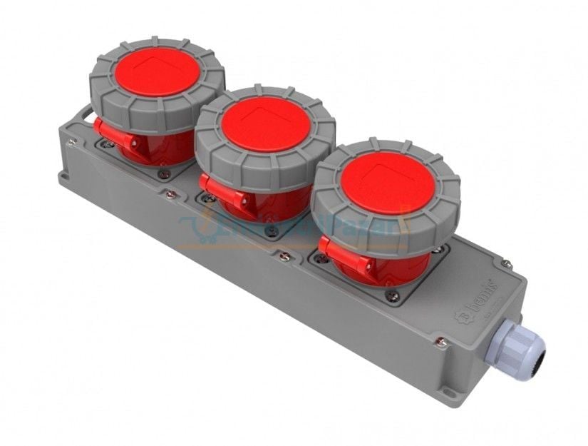 3 Adet 5*32A 380V Tribox IP67 BG6-1019-1919 BEMİS