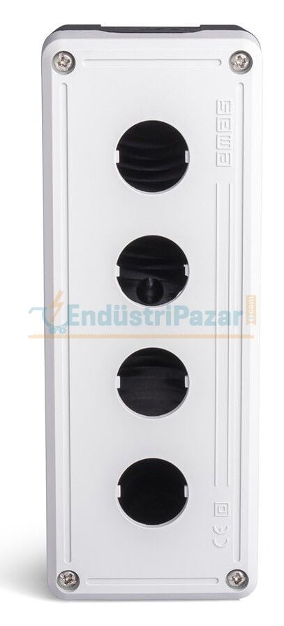 4 Gözlü Boş Gri-Siyah Kumanda Kutusu PY4BOS EMAS