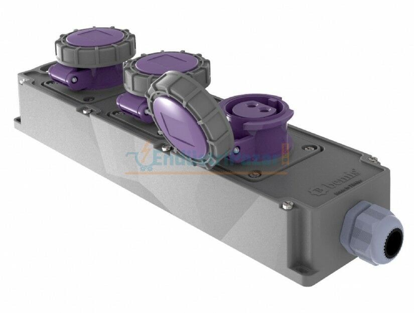 3 Adet 2*16A 24V Tribox IP67 BG6-101K-1K1K BEMİS