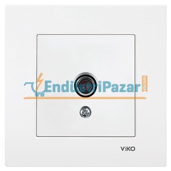 Tv Prizi Sonlu Sıva Altı Karre Serisi Beyaz (Mekanizma+Düğme/Kapak) 90967010 VİKO