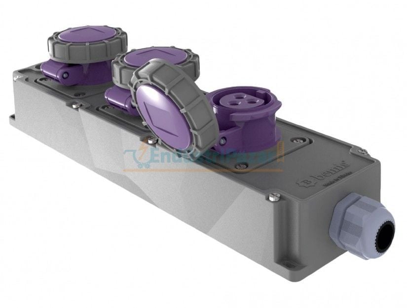 1 Adet 3*32A 24V + 2 Adet 3*16A 24V Tribox IP67 BG6-101N-1L1L BEMİS