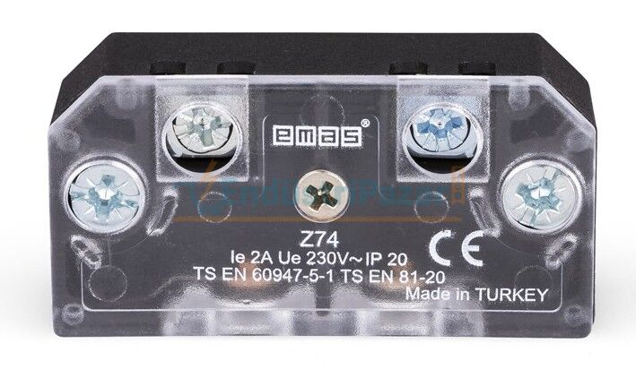 Priz Tek Giriş Şeffaf -Siyah Asansör Kapı Sivici Z74O1 EMAS