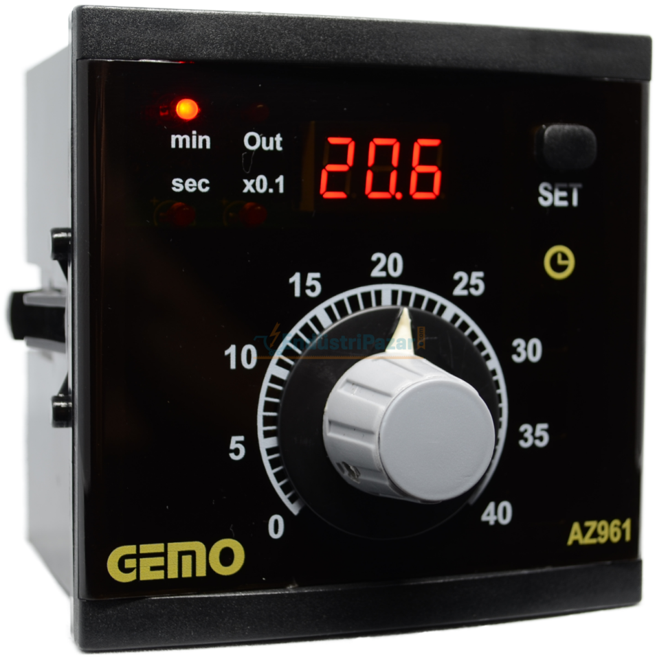 AZ961-230VAC Analog Setli Temel Fonksiyonlu Zaman Rölesi GEMO