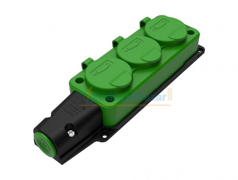 1*16A Üçlü Grup Priz Yeşil BV1-1402-3613 BEMİS