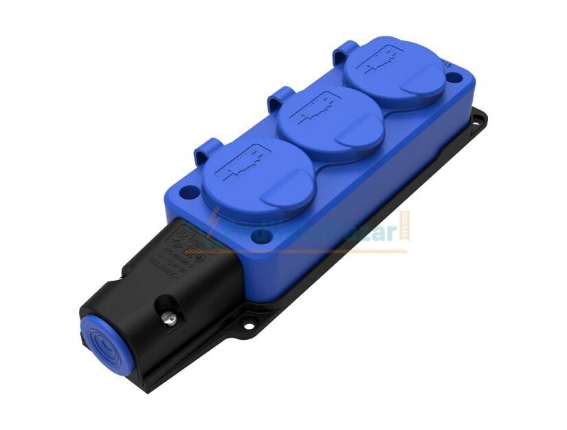 1*16A Üçlü Grup Priz Mavi BV2-1402-3613 BEMİS