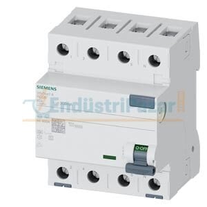 Kaçak Akım Koruma Rölesi, 4 Kutup, Tip SELEKTİF A, 80A, 300mA, 400V 5SV3647-8 SİEMENS