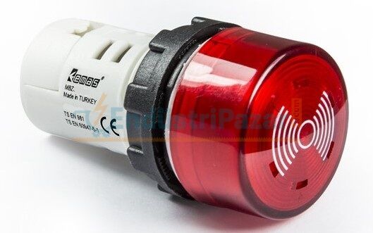 LED'li 24VAC/DC 22mm Buzzer MBZS024S EMAS