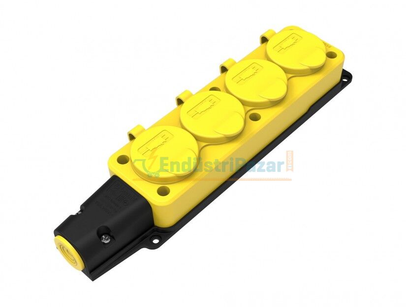 1*16A Dörtlü Grup Priz Sarı BV3-1402-3614 BEMİS