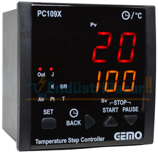 PC109X-230VAC-S ''Auto-tune PID'' Sıcaklık Adım Kontrol Cihazı GEMO