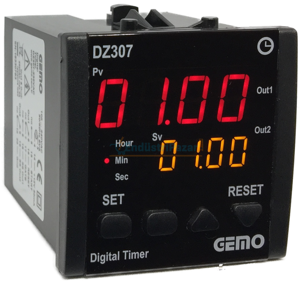 DZ307-24V Çok Fonksiyonlu Zaman Rölesi GEMO