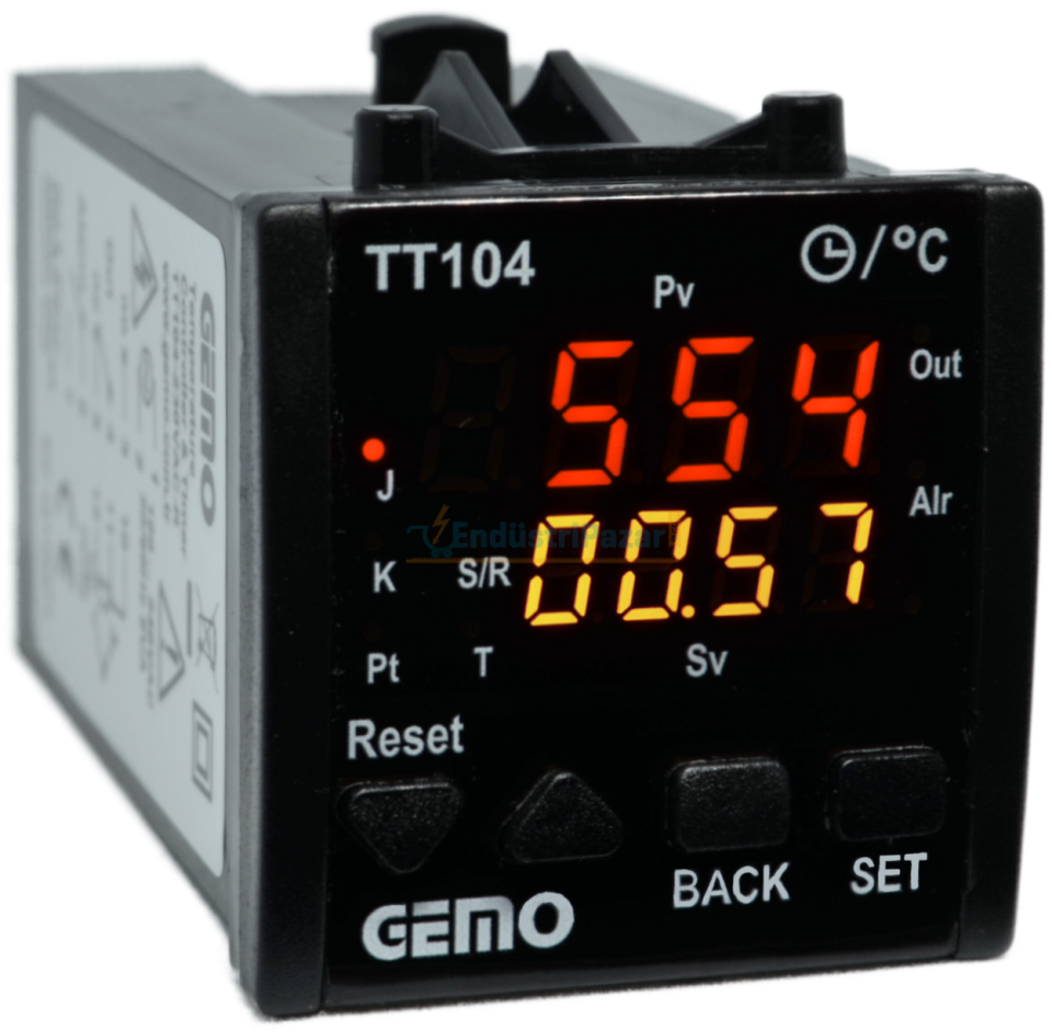 TT104A-24V-S-S Dahili Zaman Röleli ''Auto-tune PID'' Sıcaklık Kontrol Cihazı GEMO