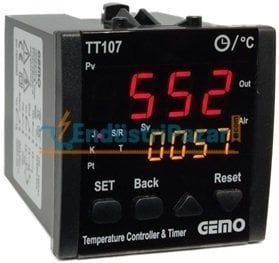 TT107A-24V-R DAHİLİ ZAMAN RÖLELİ SICAKLIK KONTROL CİHAZI GEMO
