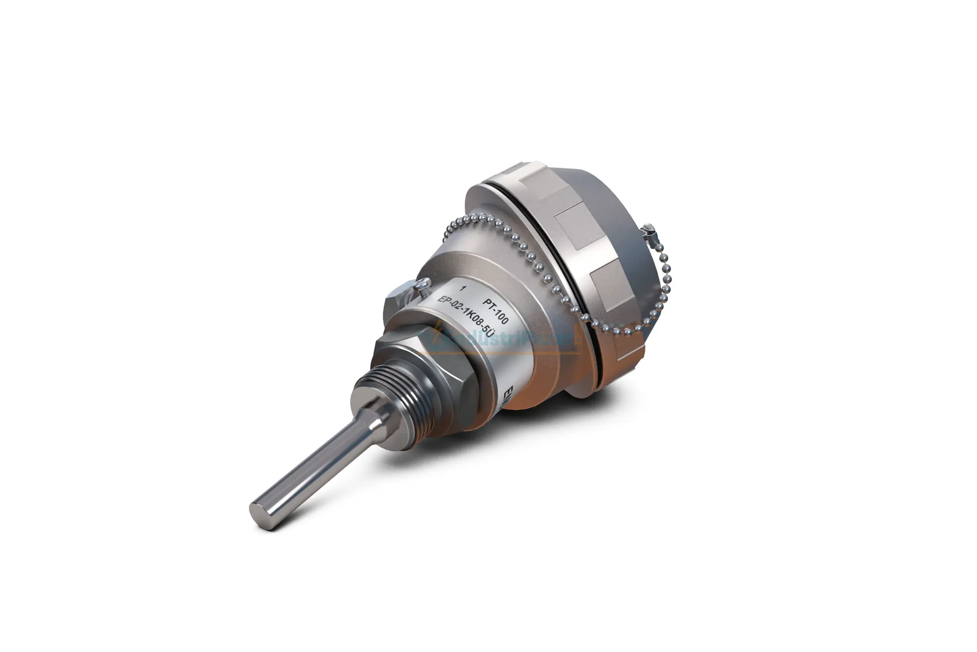 EP02-1K08-10Ü (Çap 8mm, Dalma Boyu 100mm, 1/2`` Rekorlu, Kafalı Tip, Tek Elemanlı) PT-100 ENDA