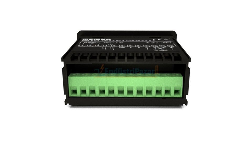 EDA-3700 Dijital Ampermetre EMKO RS-485 (İzolasyonlu) ModBus RTU - 100-240Vac 50/60Hz - Röle Çıkışı (Max. Rezistif Yükte 16A@250V)