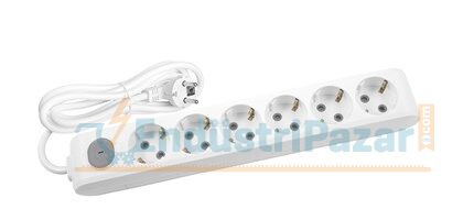 Altılı Priz Anahtarlı Topraklı Çocuk Korumalı 3 Metre Kablolu Multi-Let 90117603 VİKO