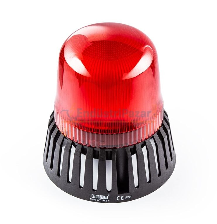 Buzzerlı Led Tepe Lambası Kırmızı 120mm 24V AC/DC IT120R024Z EMAS