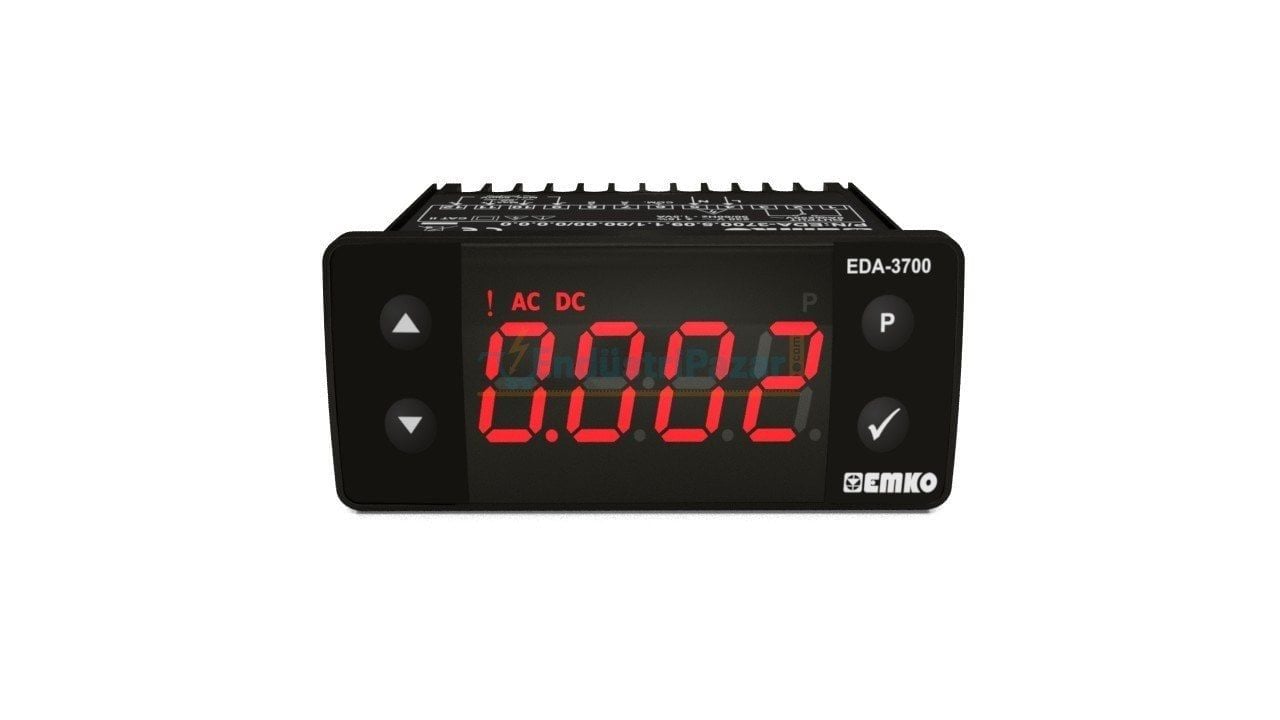 EDA-3700 Dijital Ampermetre EMKO RS-485 (İzolasyonlu) ModBus RTU - 24Vac (-%15, +%10) 50/60Hz - Röle Çıkışı (Max. Rezistif Yükte 16A@250V)